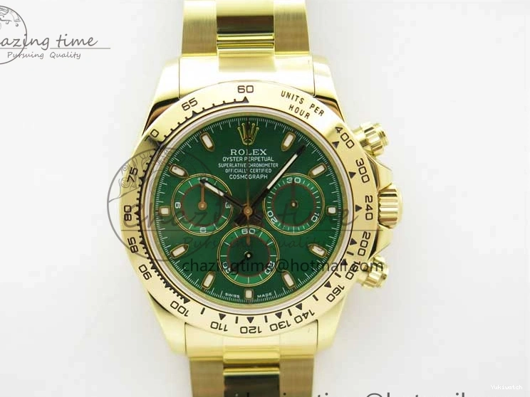 YG Daytona Edition Green YG 1:1 Best Bracelet Steel 904L KKF A7750 Dial on 0401